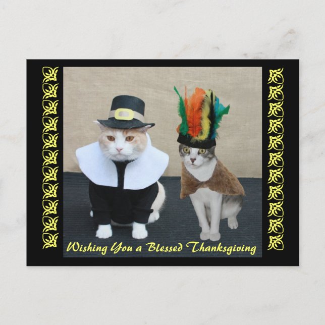 Happy Thanksgiving Holiday Postcard (Front)