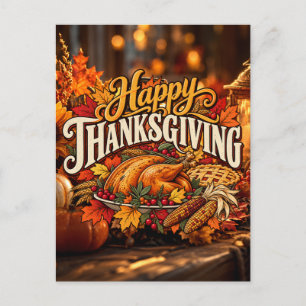 Happy Thanksgiving  Holiday Postcard
