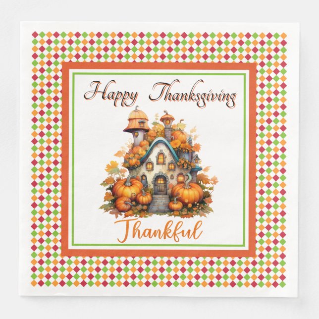 Happy Thanksgiving House Napkin (Front)