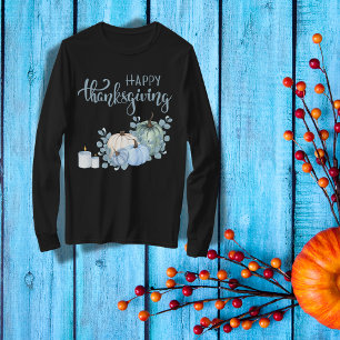 Happy Thanksgiving in blue   T-Shirt