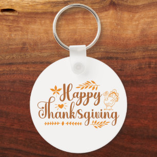 Happy Thanksgiving Key Ring