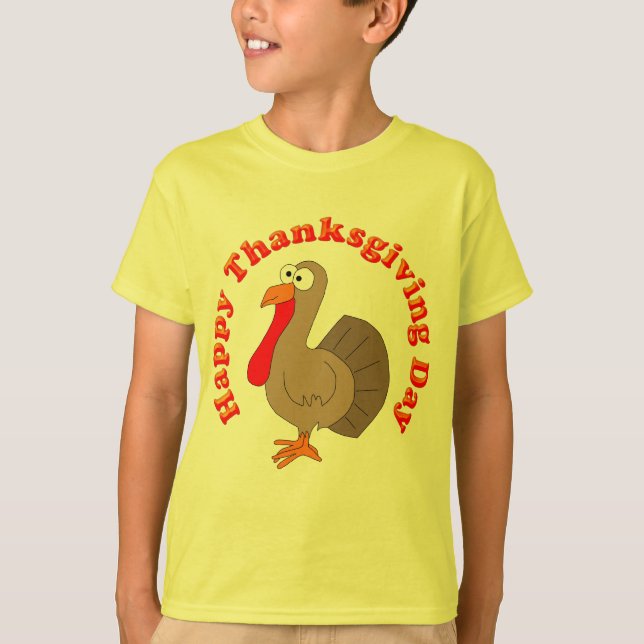 Happy Thanksgiving Kids T-Shirt (Front)