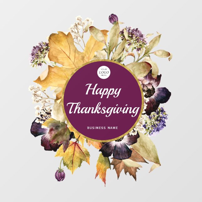 Happy Thanksgiving large store window clings (Sheet)