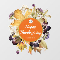 Happy Thanksgiving large store window clings