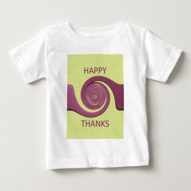 Happy Thanksgiving Lovely Amazing Text Art Design Baby T-Shirt (Front)