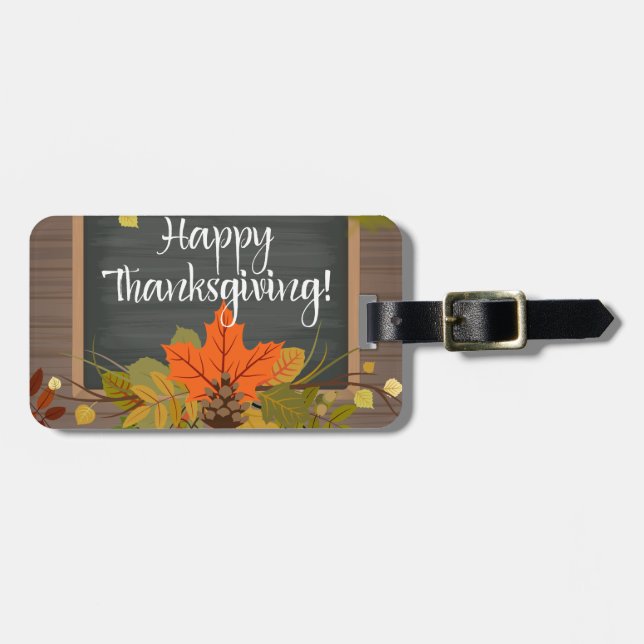 happy thanksgiving luggage tag (Front Horizontal)