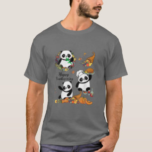 Happy Thanksgiving Lunch Lady Panda Lover T-Shirt