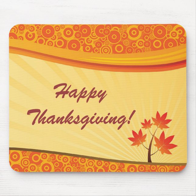 Happy Thanksgiving Mouse Pad (Front)