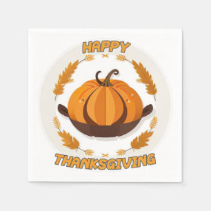 Happy thanksgiving napkin