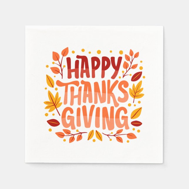 Happy Thanksgiving Napkin (Front)