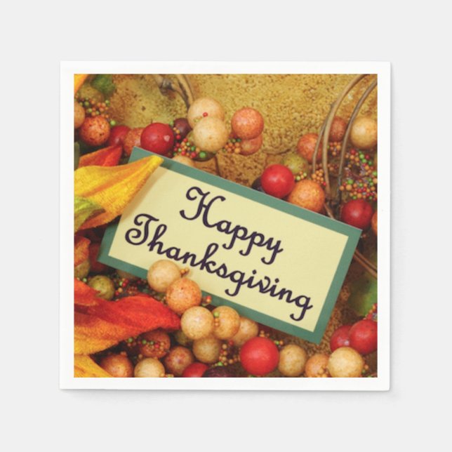 Happy Thanksgiving Napkin (Front)