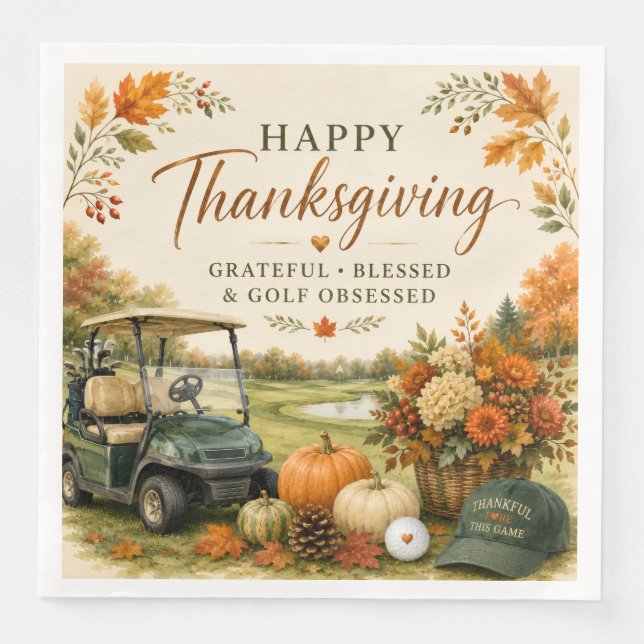 Happy Thanksgiving  Napkin (Front)