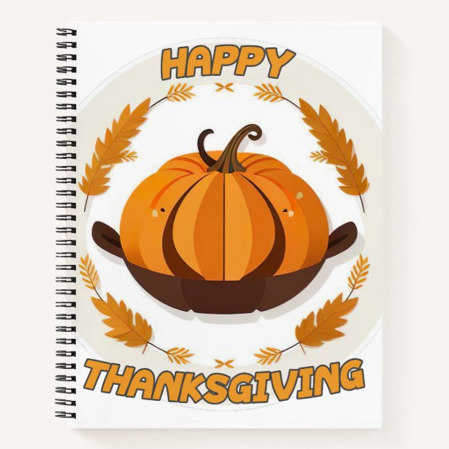 happy thanksgiving notebook (Front)