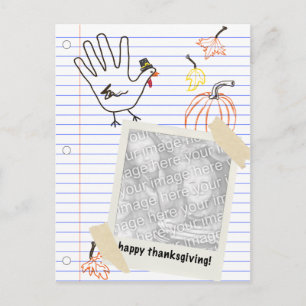 happy thanksgiving! notebook sketches holiday postcard