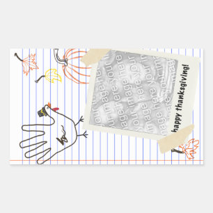 happy thanksgiving! notebook sketches rectangular sticker