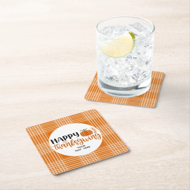 Happy Thanksgiving Paper Coaster (Insitu)