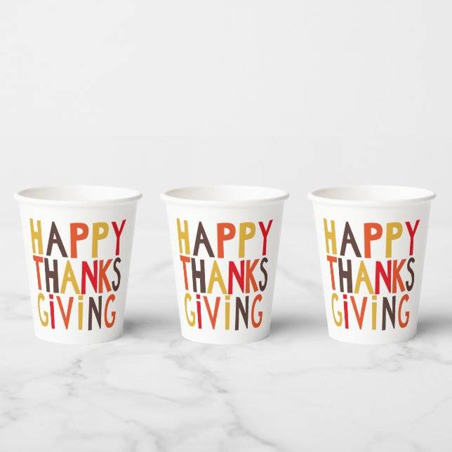 Happy Thanksgiving! Paper Cup (Multi)