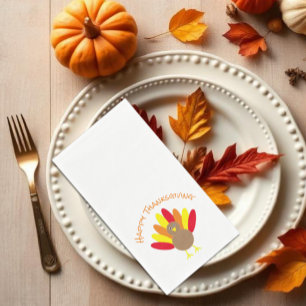 Happy Thanksgiving Paper Guest Towels Napkin