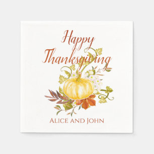 Happy Thanksgiving Paper Napkins  Custom