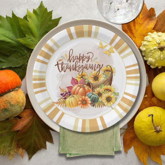 Happy Thanksgiving Paper Plate (Creator Uploaded)