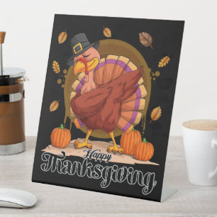 Happy Thanksgiving Pedestal Sign