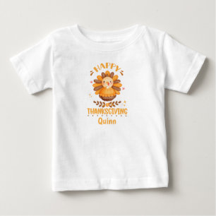 Happy Thanksgiving Personalized Baby T-Shirt