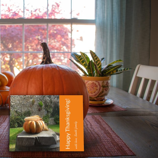 Happy Thanksgiving photo Announcement Postcard (Creator Uploaded)