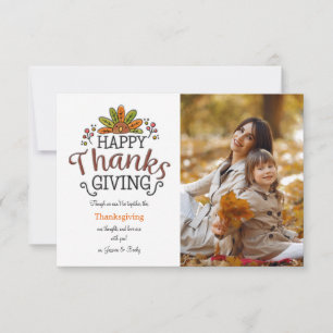 Happy Thanksgiving Photo Card