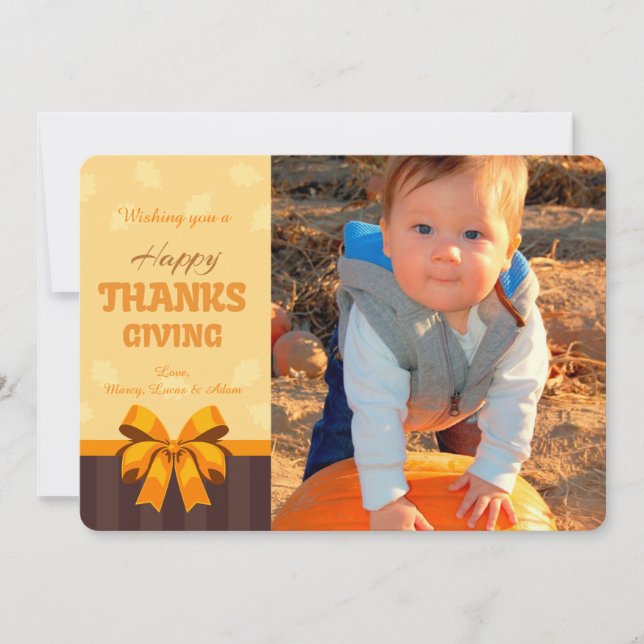 Happy Thanksgiving Photo Card (Front)