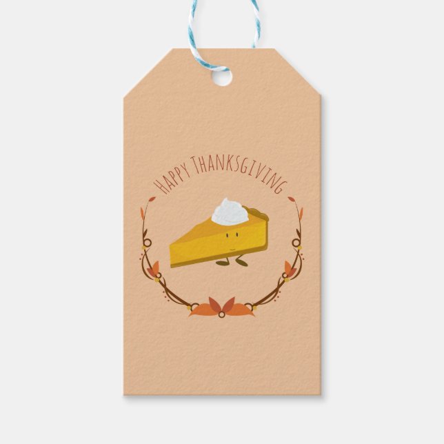 Happy Thanksgiving Pie Slice | Gift Tag (Front)