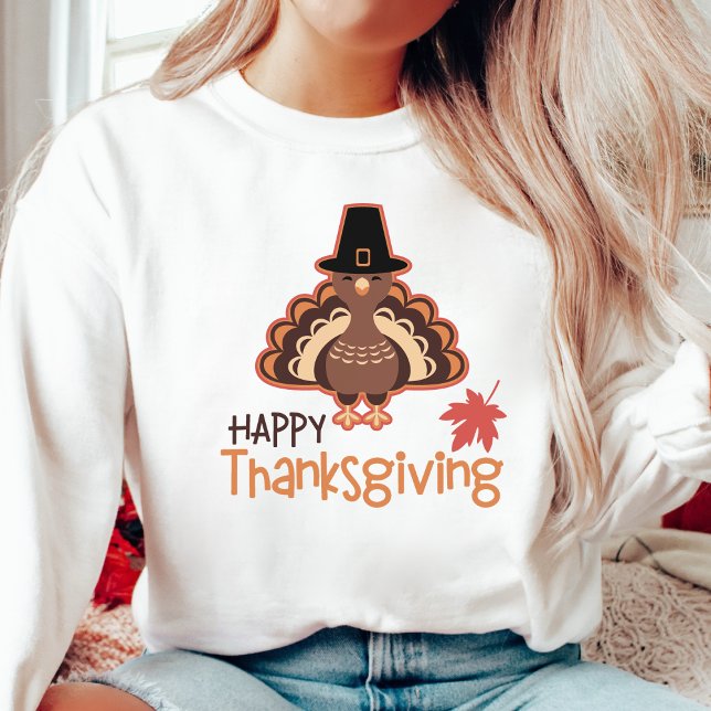 Happy Thanksgiving Pilgrim Turkey Sweatshirt (Happy Thanksgiving Pilgrim Turkey Sweatshirt)