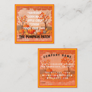 Happy Thanksgiving Popular Beautiful Fall Square Business Card