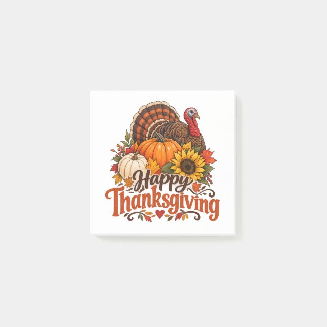 Happy Thanksgiving Post-it Notes (Front)