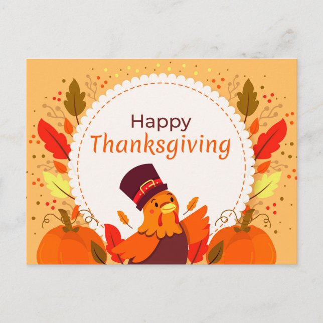 Happy Thanksgiving Postcard (Front)