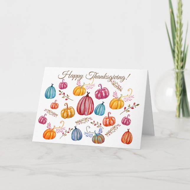 Happy Thanksgiving Postcard (Front)