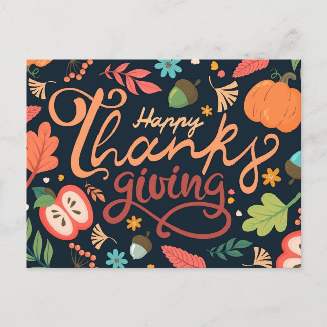 Happy Thanksgiving Postcard (Front)