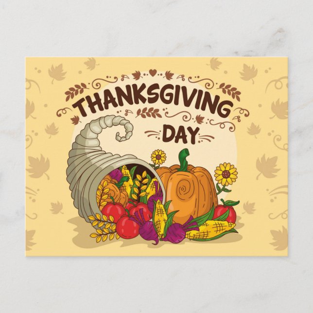 Happy Thanksgiving Postcard (Front)