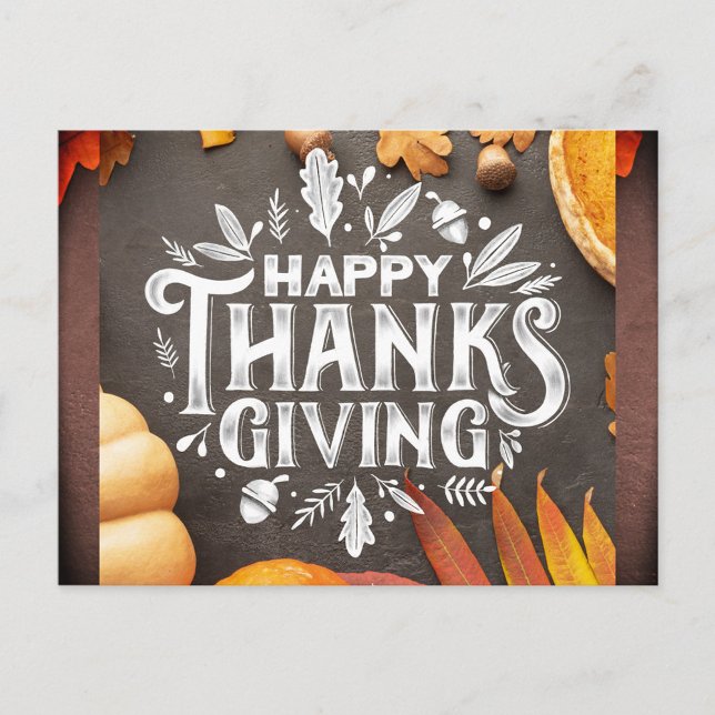 Happy Thanksgiving  Postcard (Happy Thanksgiving Holiday Postcards!)