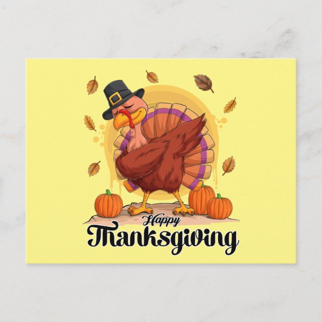 Happy Thanksgiving Postcard (Front)