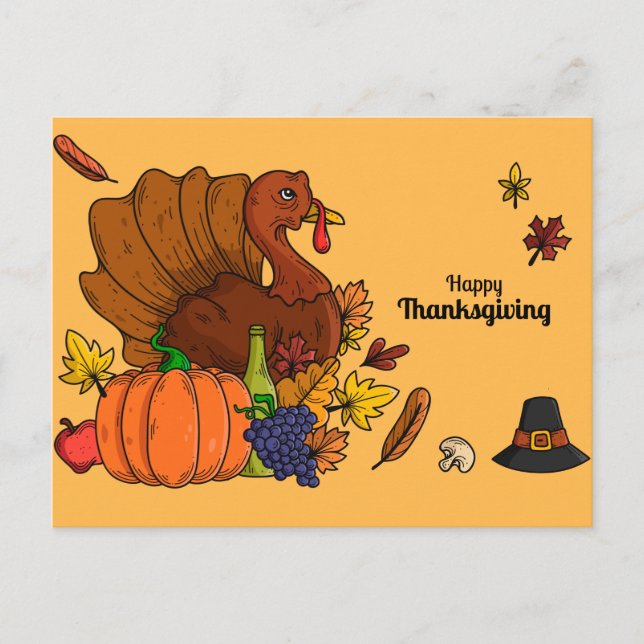 Happy Thanksgiving Postcard (Front)