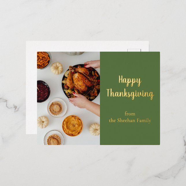 Happy Thanksgiving Postcard, Thanksgiving Card (Front/Back)