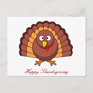 Happy Thanksgiving Postcards With Turkey