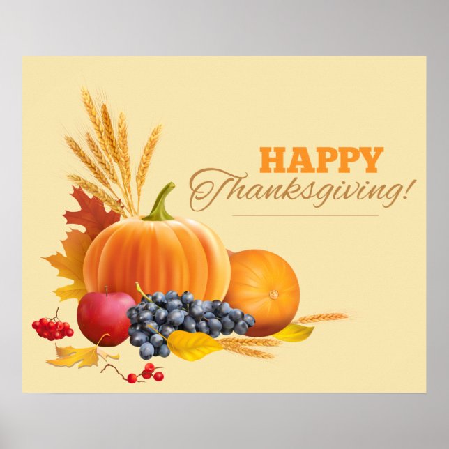 Happy Thanksgiving Poster (Front)