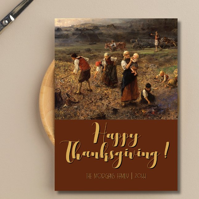 Happy Thanksgiving Potato Harvest Card L. Knaus (Creator Uploaded)
