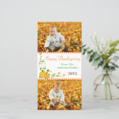 Happy Thanksgiving Pumpkin 2 Photos - Photo Card (Standing Front)