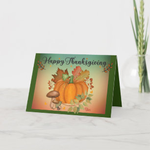 Happy Thanksgiving, Pumpkin Greeting Card