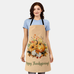 Happy Thanksgiving Pumpkin Harvest Design Apron