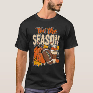 Happy Thanksgiving Pumpkin Spice Football Autumn V T-Shirt