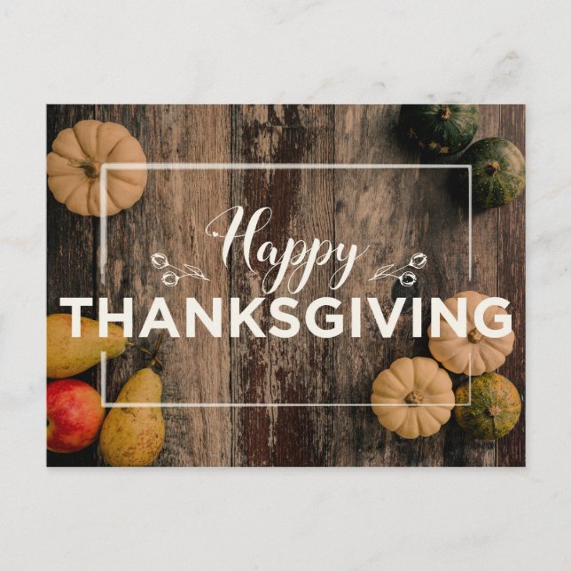 Happy Thanksgiving pumpkins Postcard (Front)