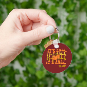 Happy Thanksgiving Quote It's Fall Y'all Key Ring